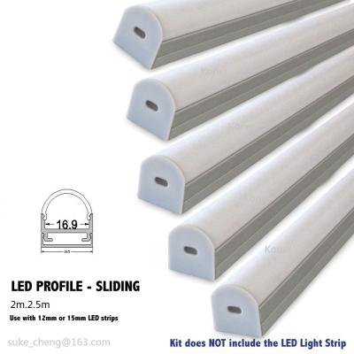 China aluminum led profile/sliding profile for strip for sale