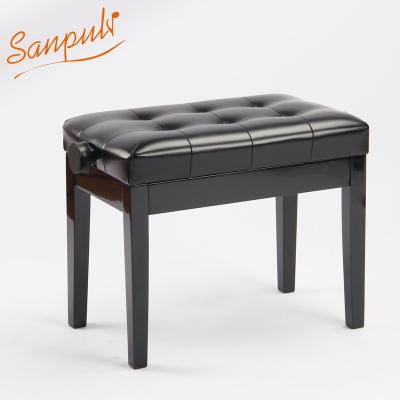 China Sanpuli Factory 1021J Hot Selling Solid Wood Piano Adjustable Bench Cushions Piano Bench Solid Wood Piano Stools Chair for sale