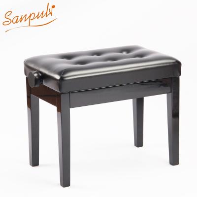 China Sanpuli 1031J Solid Wood Paint Leather Banco De Piano Piano Banc De Piano Adjustable Wooden Klavierbank for sale