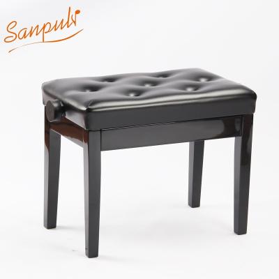 China Hot Selling Sanpuli Factory 1032J Wooden Piano Adjustable Bench Cushions Piano Bench Foam Piano Stools Solid Wood Chair for sale