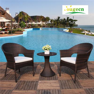 China Contemporary Wicker Bistros Sofa Modern Patio Dining Rattan Furniture For Outdoor Garden Outside for sale