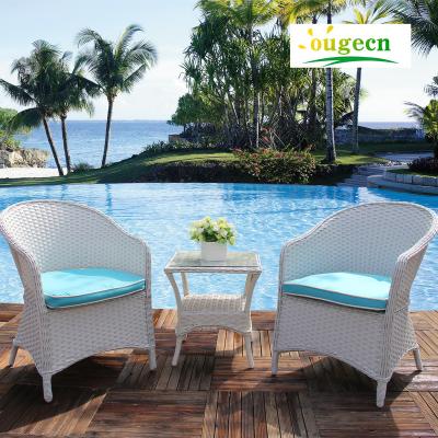 China Contemporary Wicker Bistros Sofa Modern Patio Dining Rattan Furniture For Outdoor Garden Outside for sale