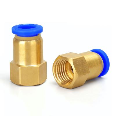 China PU Connector PCF Series Brass Fitting / Nylon Pneumatic Hose Quick Connect Wire Component Straight Hose for sale