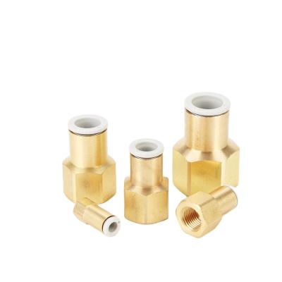 China Garment Shops Female Thread One Touch Brass Pneumatic Connector Fitting KQ2F06-01/02/03/04 for sale