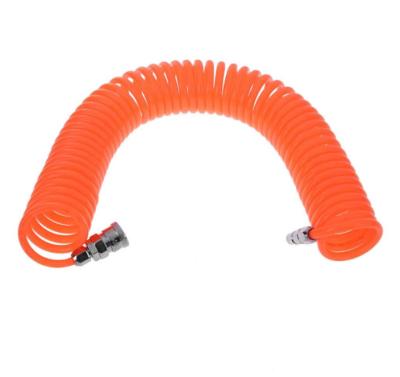 China Building Material Shops Polyurethane Hose Recoil Air Compressor Hose 6mmx4mm Coil Spiral Tube for sale