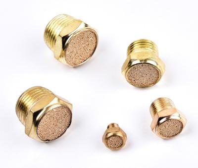 China PU or PU Tube BSLM Type Air Pneumatic Accessories Brass Material Muffler Exhaust Muffler Muffler BSLM-01 02 10 for sale