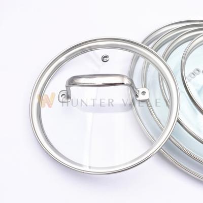 China Sustainable Hot Selling Explosion Proof Stainless Steel Tempered Glass Lid/Glass Lid/Square Glass Cover for sale