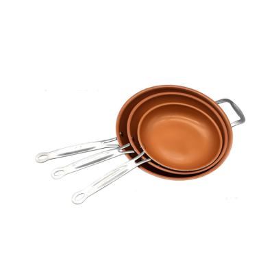 China General Use For Hot Selling High Quality Aluminum Forged Frying Pan Gas And Induction Cooker Cooking Non Coating Stick Frying Pan for sale