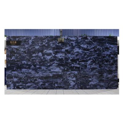 China Long Lasting Durable Artificial Granite-Look Stone Quartz Kitchen Vanity Top Dark Blue Countertops for sale