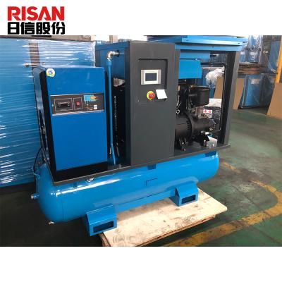 China Lubricated 22kW 30HP 16 Bar Industrial Screw Air Compressor With Dryer And Tank For Laser Cutting Machines for sale