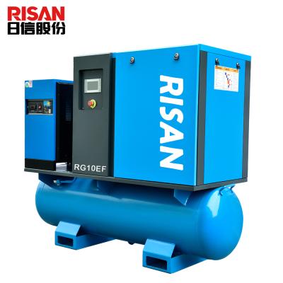 China Lubricated All In One Model Combine Compressor With Air And Air Dryer Tank 7.5kw Air Compressor for sale