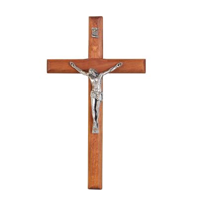 China Jesus Handmade Christ Traditional Handicraft Wooden Holy Crucifix Cross Europe Wall Home Decor for sale