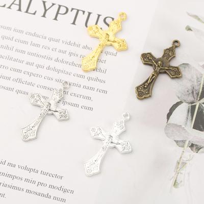 China Bible Jesus Cross Europe Jewelry Wholesale Stainless Steel Religious Gold Plated Crucifix Pendant for sale