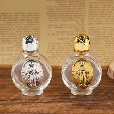 China Europe Baptism Catholic Home Decoration Glass Holy Water Bottle Christian Wedding Prayer First Communion for sale