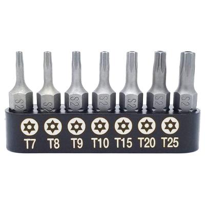 China Safety Steel High Quality Bit Set For Screwdriver Uses 7 Piece Precision Screwdriver Bit for sale