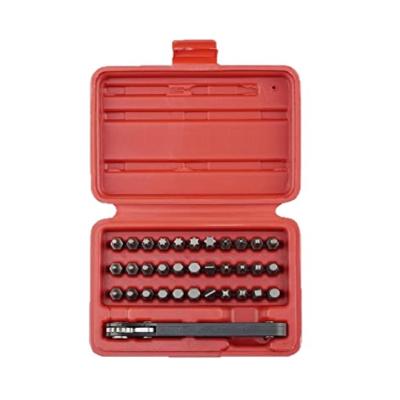 China Steel Screwdriver Bits Set with 34pcs 1/4-Inch Mini Ratchet Wrench Drive Ratchet Screwdriver for sale