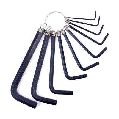 China Carbon Steel Allen Wrench 10 Inch Industrial Grade Wrench Sizes Hexagon Wrench Set for sale