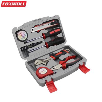 China Took kit Combination Hand Tool Set 9pcs Kit Screwdriver Plier Measuring Tape for Different Application Tool Kits for sale