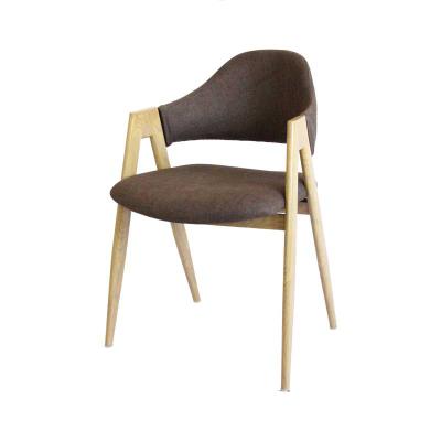 China Chinese best price wholesale Bazhou wood legs and armrest dining chair restaurant dining chair for sale