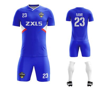 China Shirts & Tops Custom Sportswear Mens Soccer Wear Youth Soccer Jersey With Digital Code Logo And Numbers Sublimated Soccer Uniforms Sets for sale