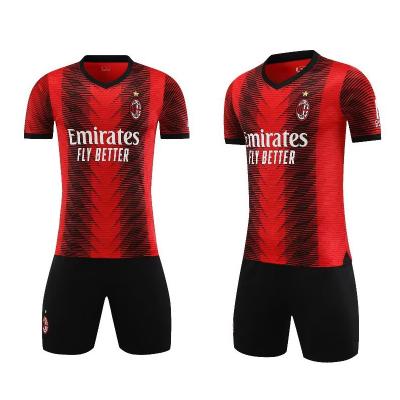 China Shirts & Top 23/24 New Style AC Milan Home Jersey Fans Set Custom Mens Football Soccer Uniform Jerseys Soccer Shirt Fans for sale