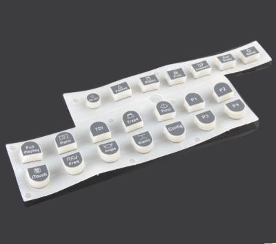 China Teclado médico del silicón del moldeado de compresión para la máquina del ultrasonido en venta