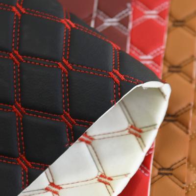 China Waterproof Quilted Embroidery Sponge Leather Material In A Rolls For Car Floor Mat for sale