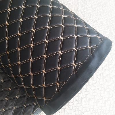 China Anti-Slip / Water Proof 1.8M Width Embroidery Leather With Sponge And XPE Foam For Car Seat Cover for sale