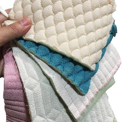 China Anti Static Different Thickness Sponge And Dot Color Quilted Embroidery Cloth Material For Car Seat for sale