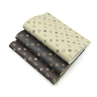 China Custom Printed Waterproof PVC Faux Leather Fabric For Home Decor for sale