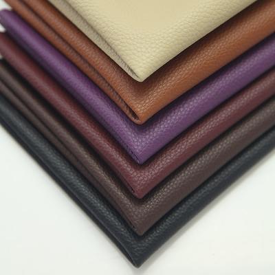 China Waterproof Lychee Pattern PVC Synthetic Leather Fabric For Interior Decoration , Automotive Leather for sale