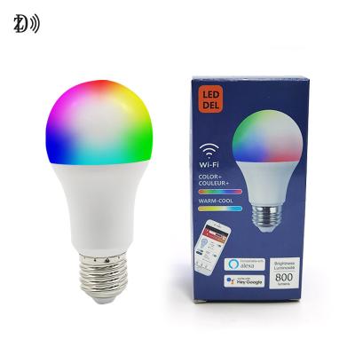 China Hotel E27 Smart LED Bulb RGB 9W Dimmable Smartphone Control LED Light for sale