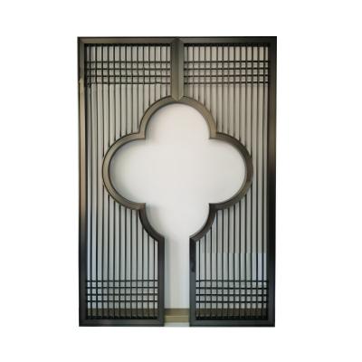 China Minimalist Art Metal Screens Panels Laser Cut Hollowed-out Flower Patterning Stainless Steel Screen for sale