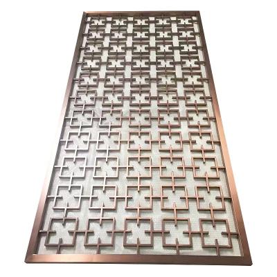 China Decoration Minimalist CNC Cut Metal Part Screens Outdoor Metal Fence Panel Stainless Steel Screen for sale