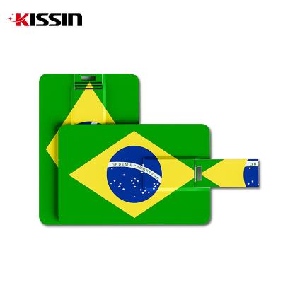 China Kissin Customized Business Gift Logo Printing USB Flash Drive 8GB 16GB 32GB High Quality USB Flash Drive Plastic Key Credit Card for sale