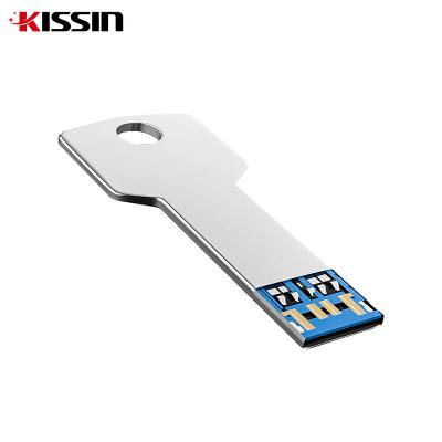 China Kissin Factory Outlet Memory 16GB 32GB Pendrive 64GB USB Flash Drive Metal Silver Pendrive for sale