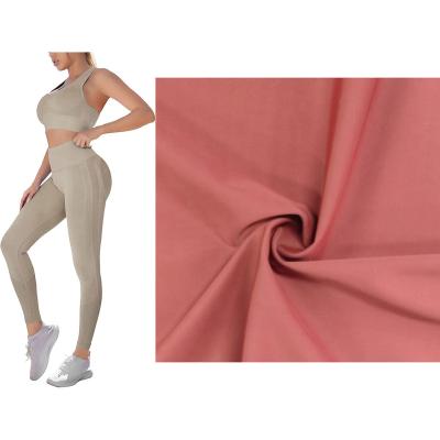 China High Quality Nylon Spandex Double Faced Stretch 70% 30% Wholesale Stock 4 Way Knit Yoga Fabric For Sportswear for sale