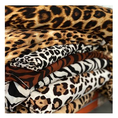 China Store Customer DBP Milk Silk Sanding Animal Pattern Printing Tiger Leopard Zebra Pattern Digital Printed Polyester Knitted Fabric for sale