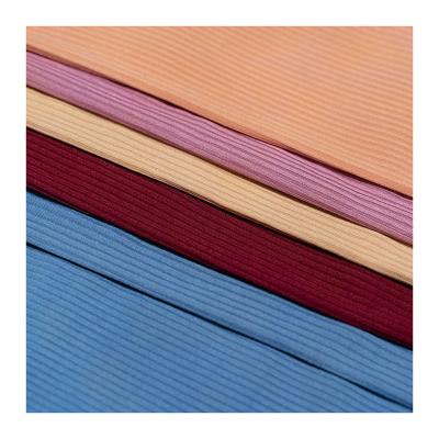 China Custom Memory Textiles Custom 95 Polyester 85 Popular Spandex Rib Knit Fabric For Women Clothes for sale