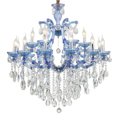 China Fashion Crystal Chandelier Cafe KTV Cafe European Style Club Colored Chandelier for sale