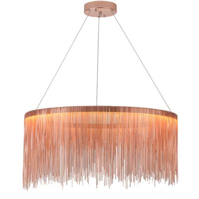 China Hign Qulity Fashion Handmade Tassel Pendant Light Chain Modern Luxury Paiting Chandelier Light Ceiling Decorative Lamp for sale