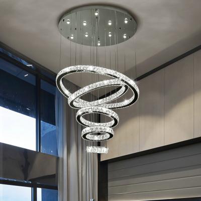 China Contemporary High Quality Round Designer Crystal Lamp Led Light Dining Luxury Led Modern Pendant Light for sale