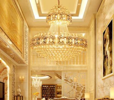 China Modern Lighting Large Decorative Indoor Lighting Pendant Lights Crystal Lights Luxury Chandeliers For Hotel for sale