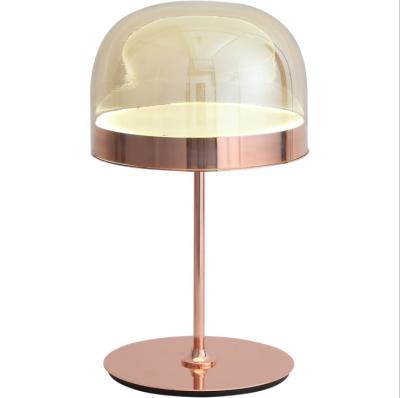 China 2020 New Product Modern Decorative Desk Lamp Led Reading Lamp Glass Table Lamp For Bed Rooms for sale