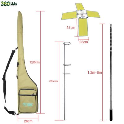 China COB FR-14 Chip Portable Outdoor Led Fishing Rod Lantern Outdoor High Power Camping Light for sale