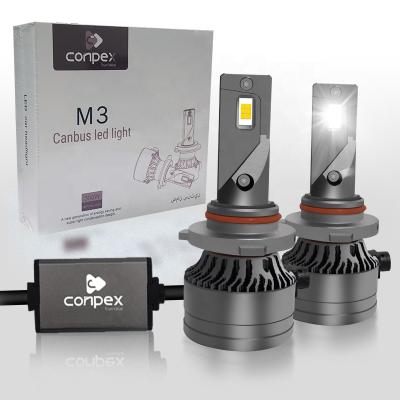 China Safe Conpex H3 CSP Chip LED Headlight M3 Drive Led Car Headlight Chips Headlight 12V AUTO Accessories for sale