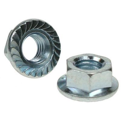 China DIN6923 General High Quality Carbon Steel Industry Galvanized Hex Head Lock Nut Hex Head Castellated Spinlock Flange Nut for sale