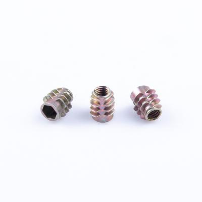 China China factory general industry high quality M6 zinc alloy insert nut threaded inserts for wood for sale