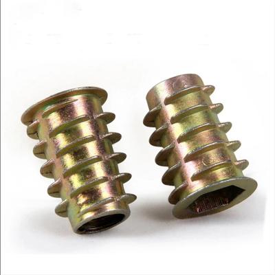 China Good quality and price general industry insert nut wood furniture zinc alloy nut M6 M8 M10 for sale