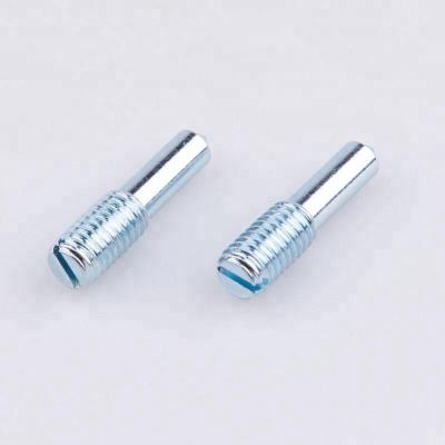 China Other China Supplier Zinc Plate Blue Carbon Steel Slotted Set Screw Worm Screw With Taper Point for sale